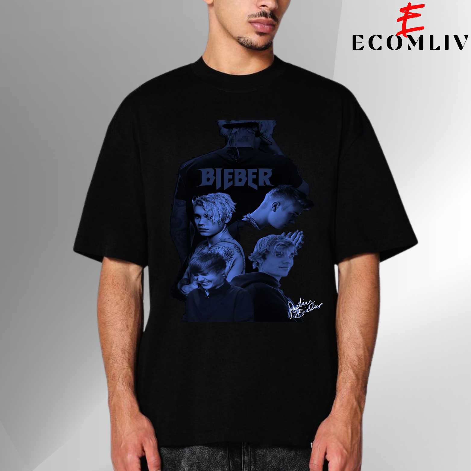 Justin Bieber Graphic Urban Tee, Hip Hop Shirt, Unisex Pop Star Streetwear T-Shirt